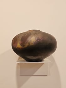 Tony Evans Raku Ceramic Studio Art Pottery Vase 5.5"Tall