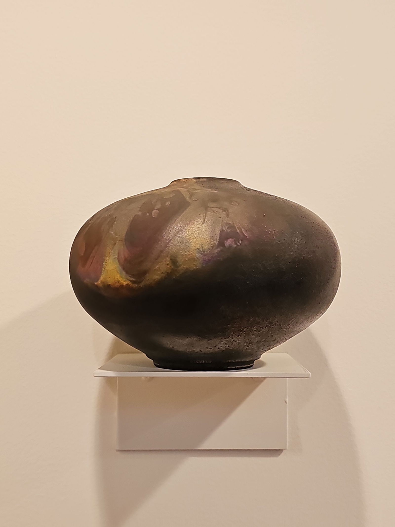 Tony Evans Raku Ceramic Studio Art Pottery Vase 5.5"Tall (1 of 7)