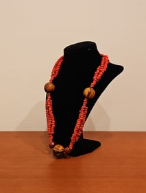 Vintage 3 Strand Beaded Necklace