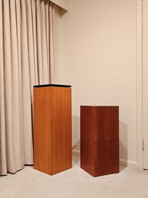 Mid Century Modern Wood Laminate Pedestals/Display Stands Long-36"H X 12"W X 12"D Short -27"H X 12"W