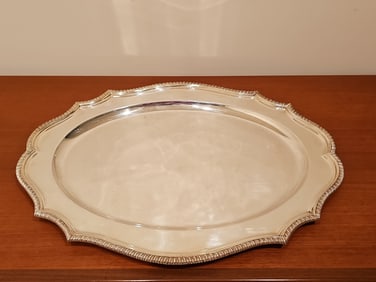 English Crichton Silver Plate Serving Platter 16"W X 21"L