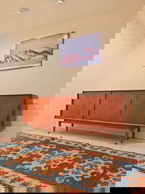 Sweden Mid-Century Modern Teak 3 Sliding Door Sideboard, Circa 1960