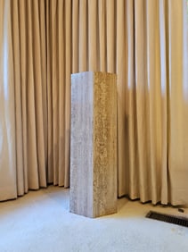 Postmodern Faux Traventine Laminate Pedestal  36"H X 14"W