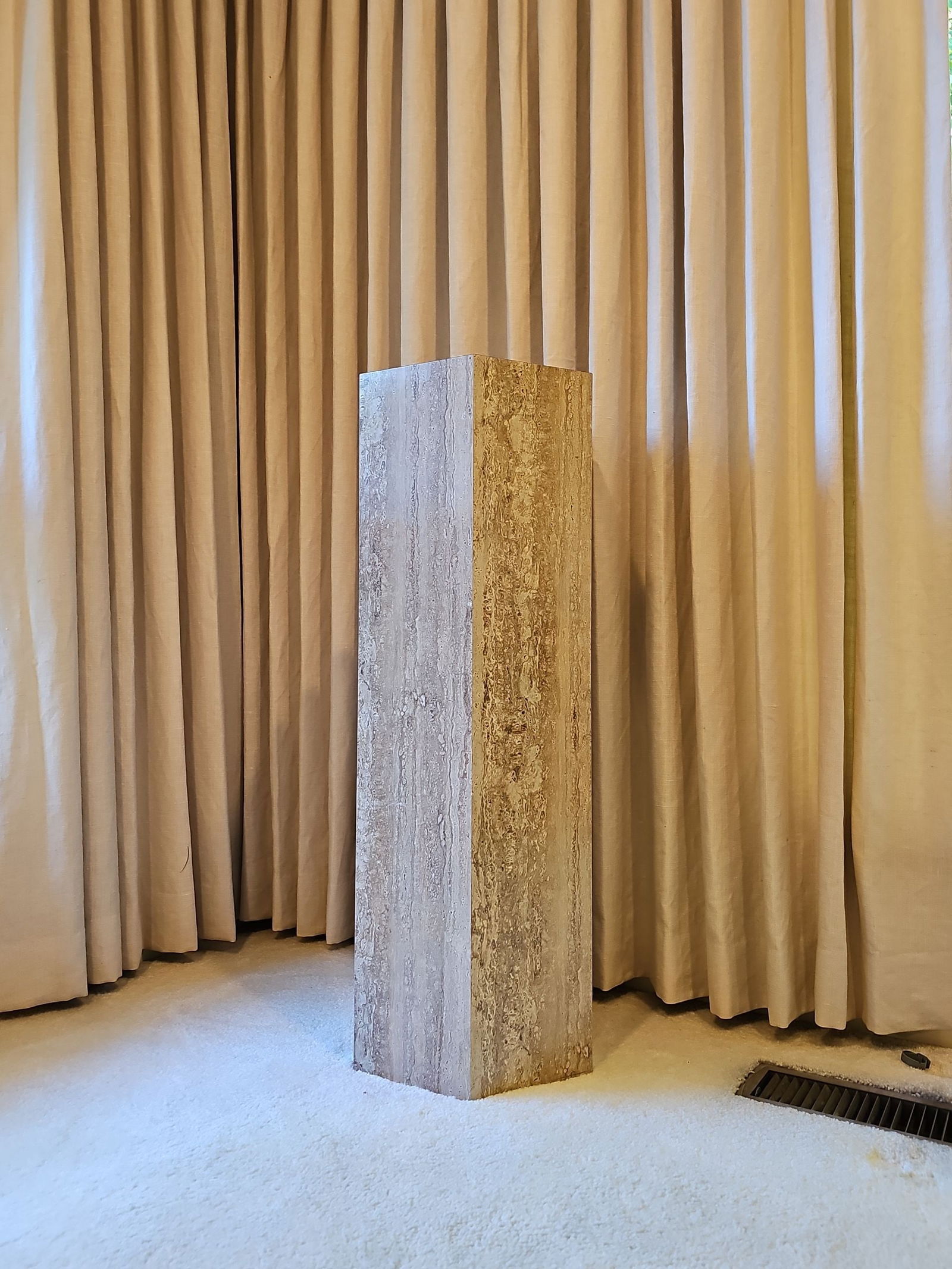 Postmodern Faux Traventine Laminate Pedestal  36"H X 14"W (1 of 4)