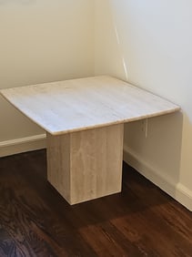 Italian Post Modern Mid Century Genuine Travertine Coffee Table