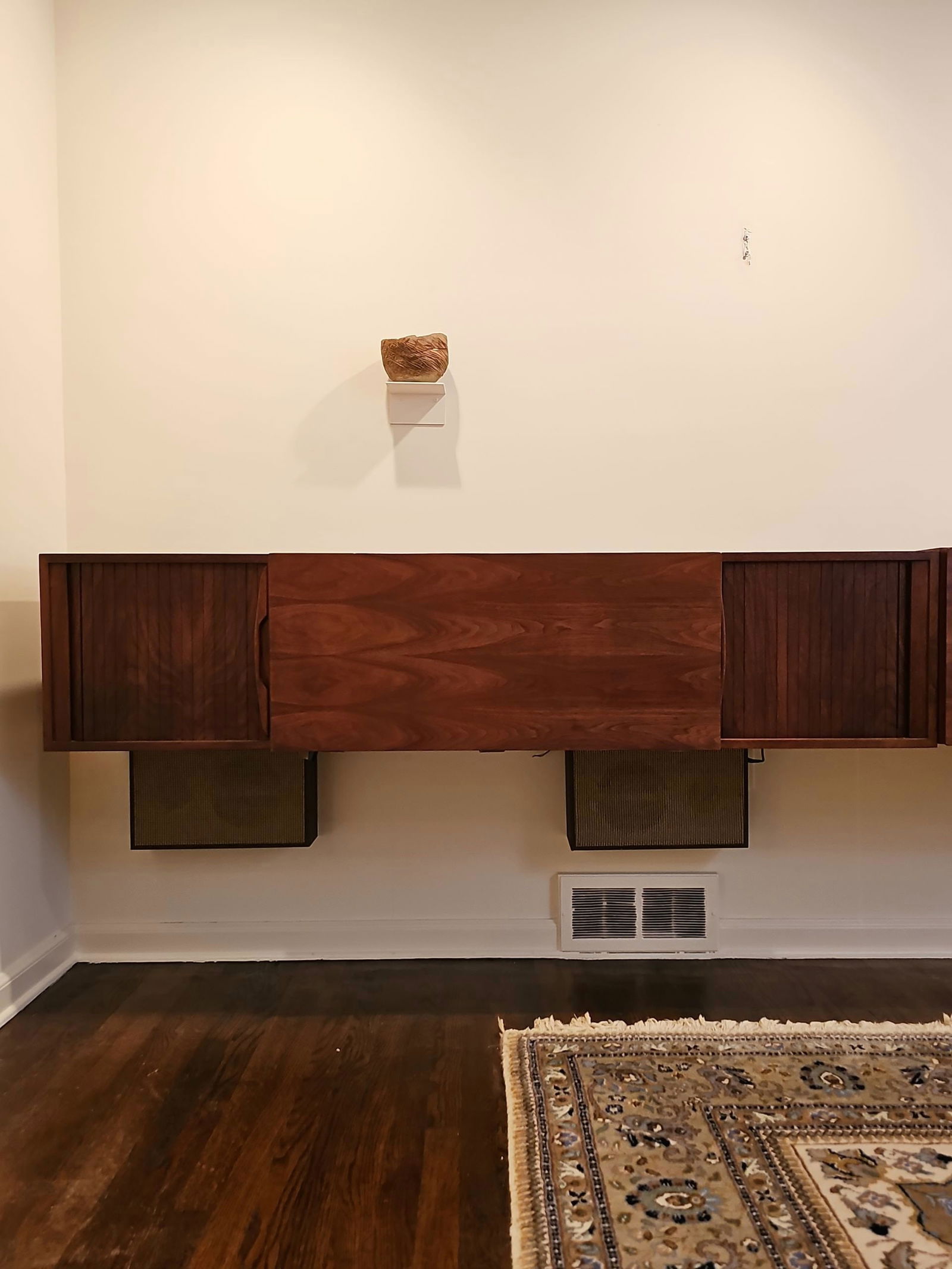 Mid-Century Modern Danish Teak Zenith Wall-Mounted Stereo Console 16"H X 72"W X 18"D (1 of 20)