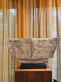 Large Modern Sculptural Ceramic Vase-Signed9.5"H X 20.5"W X 4.5"D