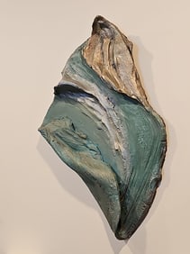 Contemporary Ceramic Wall Sculpture 21"H X 18"W