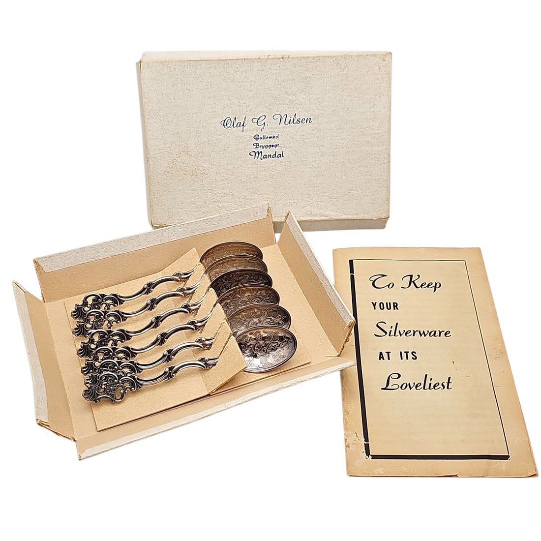 Set of Six 830 Silver Norway Spoons 346 Pattern 49gr: Set of Six 830 Silver Norway Spoons 346 Pattern 49grBY BIDDING ON ANY ITEM, ALL BIDDERS ARE ENTERING INTO A CONTRACT AND AGREE TO ABIDE BY AND ACCEPT THESE TERMS OF SALE. PLEASE READ THE TERMS AND CON