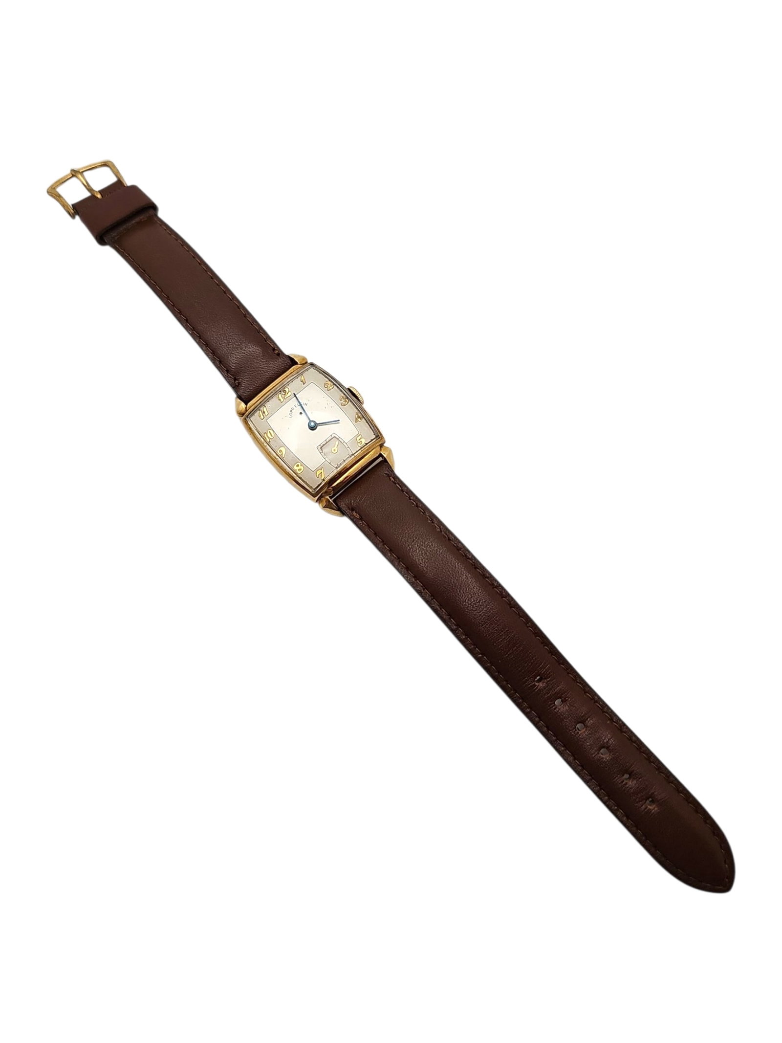 Vintage 1946Lord Elgin Men's Mechanical Wristwatch 14K Gold Filled - Tested and works: Vintage 1946Lord Elgin Men's Mechanical Wristwatch 14K Gold Filled - Tested and worksBY BIDDING ON ANY ITEM, ALL BIDDERS ARE ENTERING INTO A CONTRACT AND AGREE TO ABIDE BY AND ACCEPT THESE TERMS OF SA