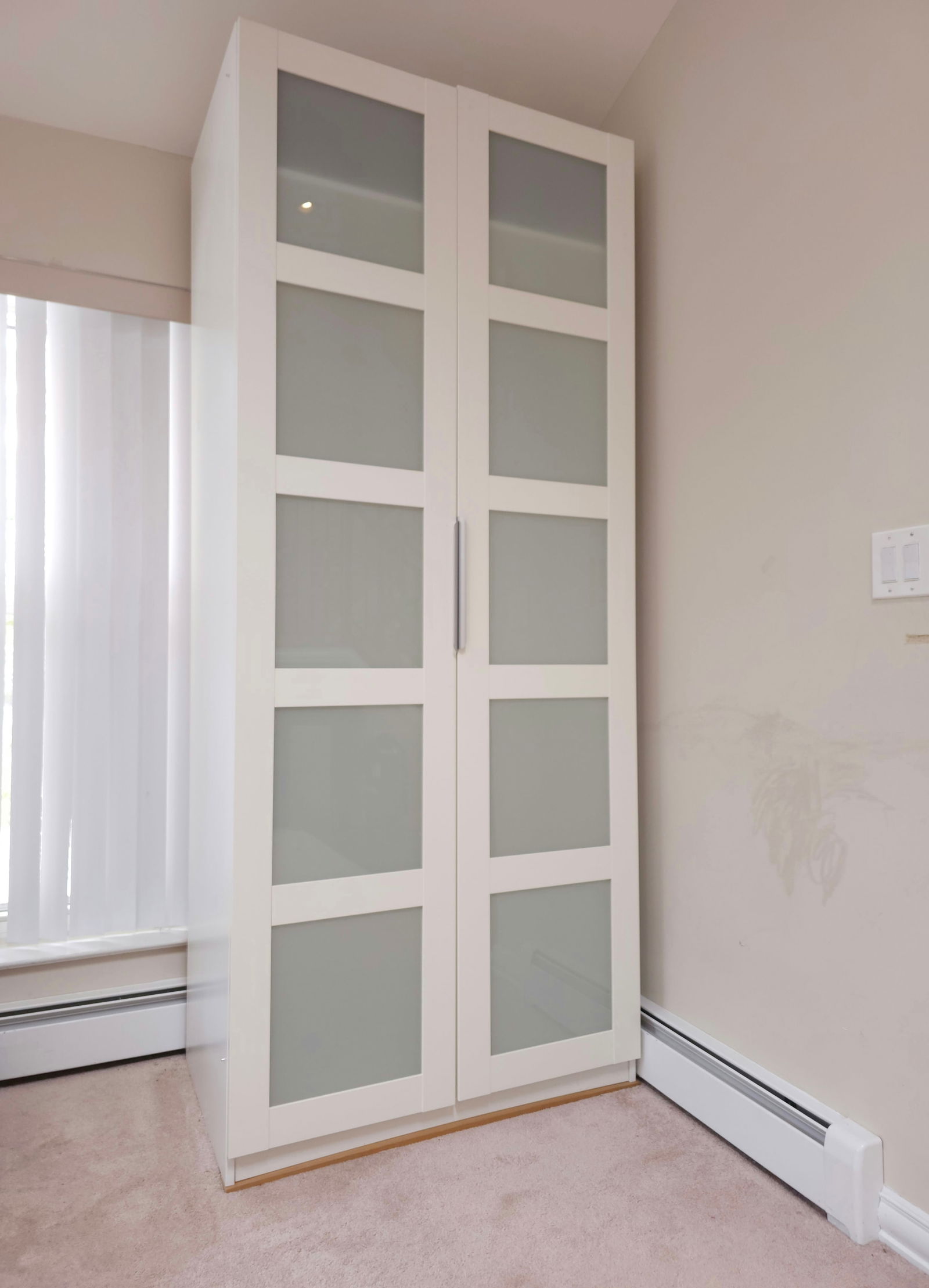 BERGSBO Made in Italy Ikea Wardrobe With Frosted Glass 92" X 39" X 23" (1 of 6)