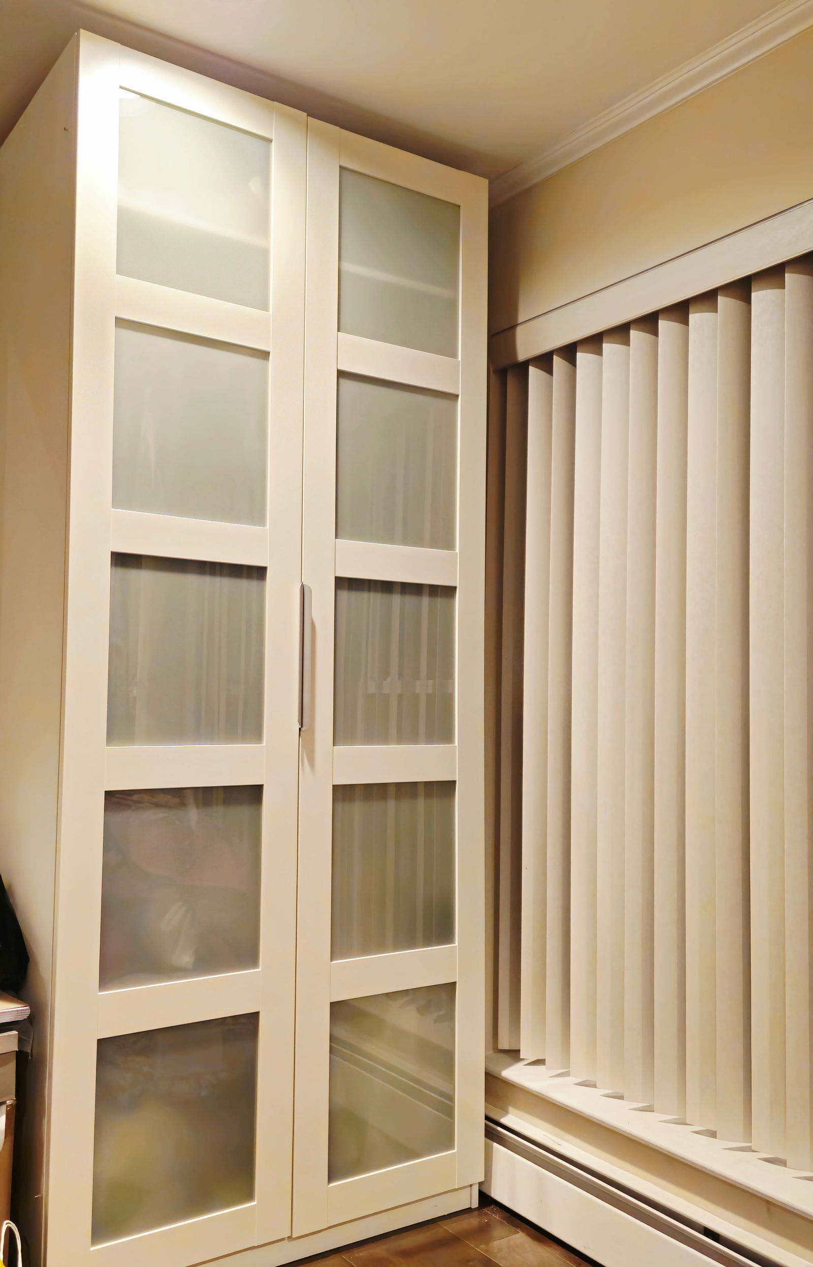 BERGSBO Made in Italy Ikea Wardrobe With Frosted Glass 92" X 39" X 23" (1 of 1)