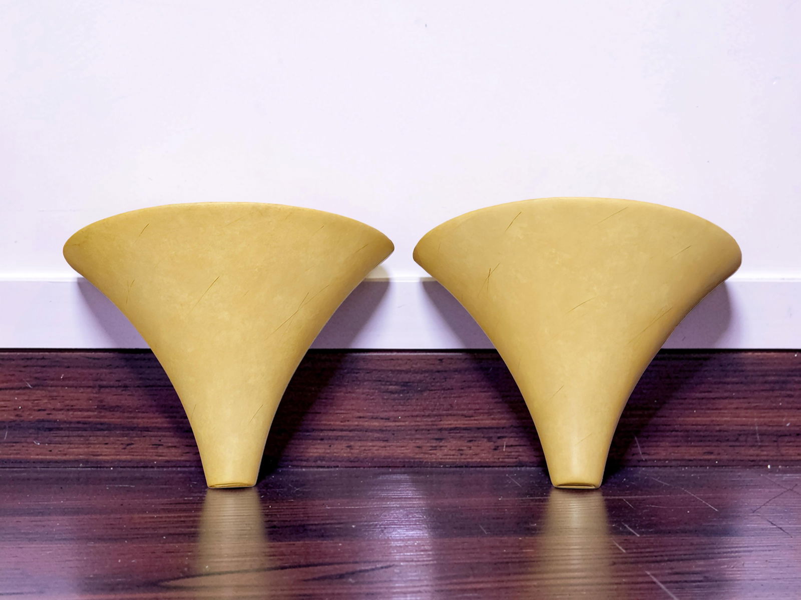 Vintage bisque ceramic wall sconces 9"H X 12"W X 6.5"D (1 of 4)