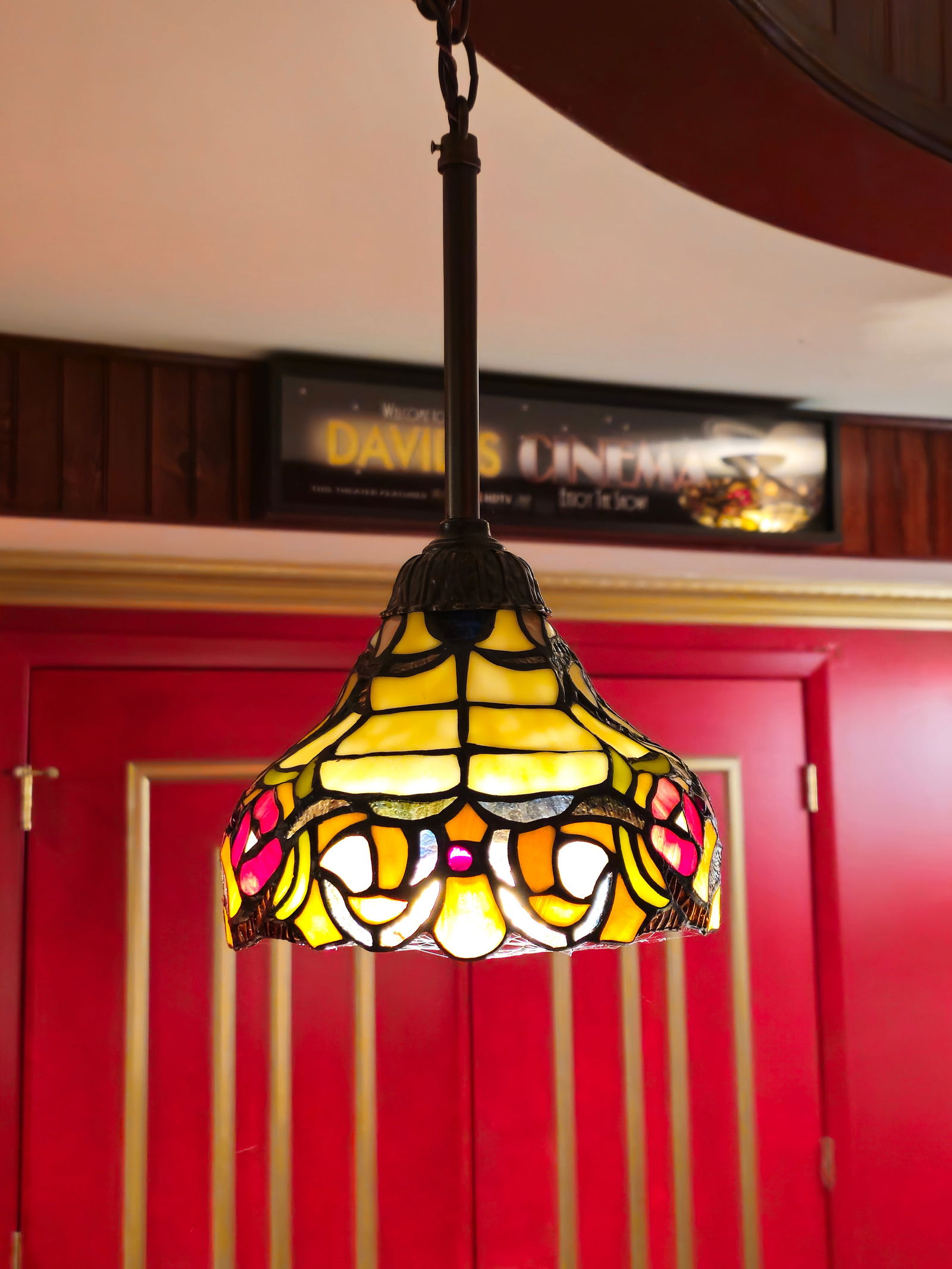 Tiffany Style Stained Glass Pendant Light 18"H X 7.5"W: Tiffany Style Stained Glass Pendant Light 18"H X 7.5"W BY REGISTERING FOR THIS SALE AND BIDDING ON ANY ITEM, ALL BIDDERS ARE ENTERING INTO A CONTRACT AND AGREE TO ABIDE BY AND ACCEPT THESE TERMS OF SA