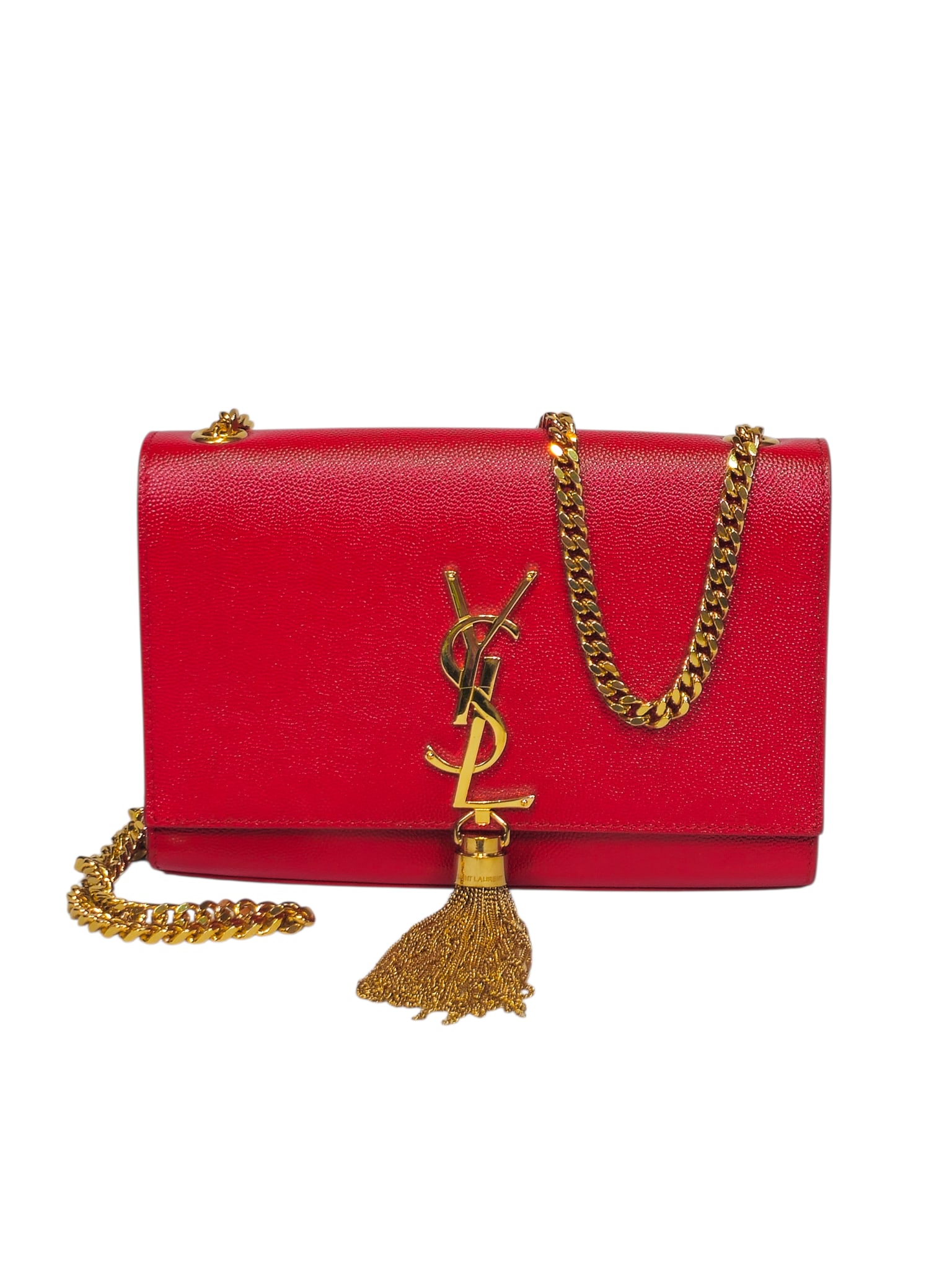 Original Yves Saint Laurent Fuchsia Leather Small Kate Cross Body Bag (1 of 18)