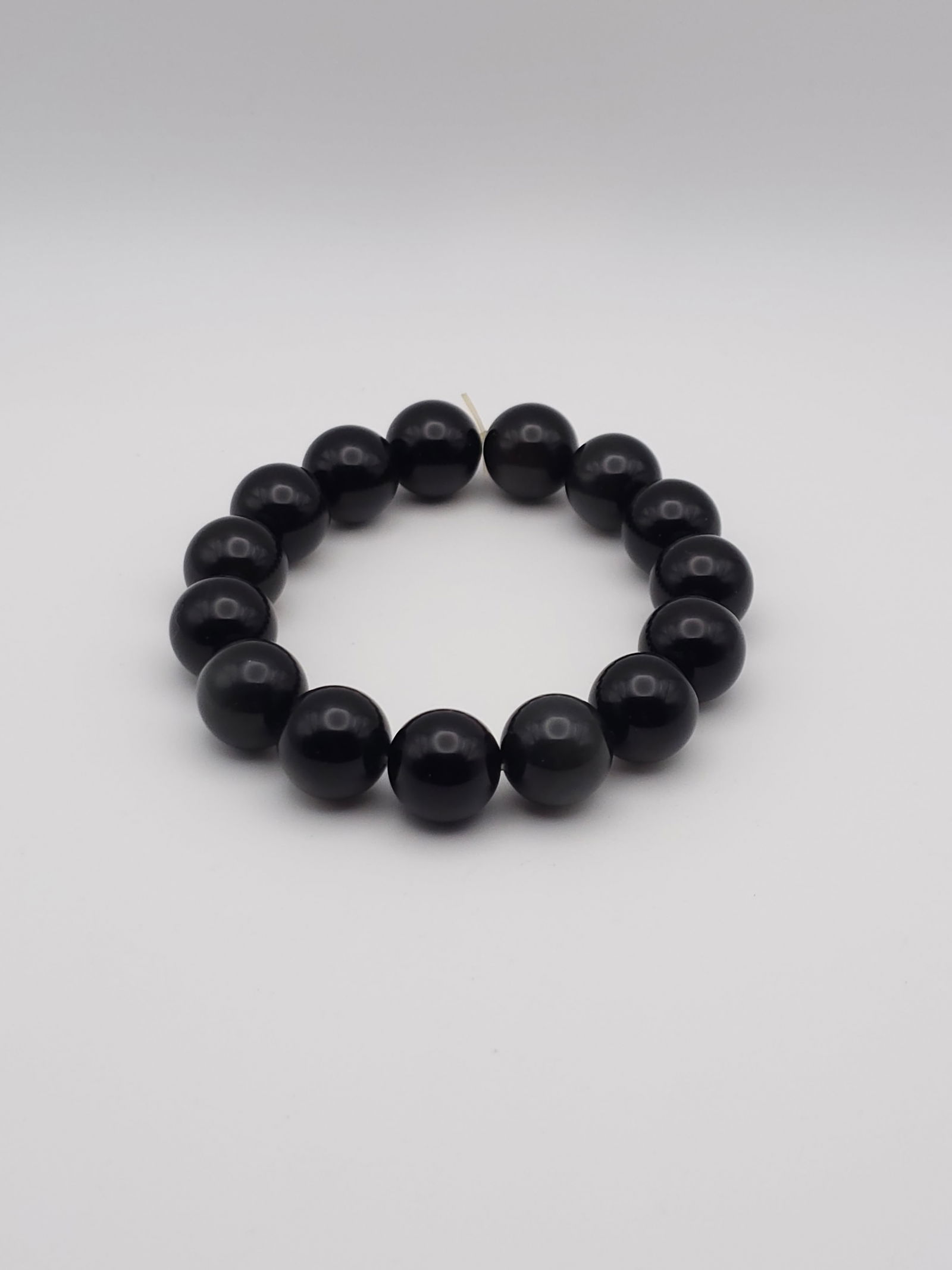 Natural Black Rainbow Obsidian Bracelet (1 of 3)