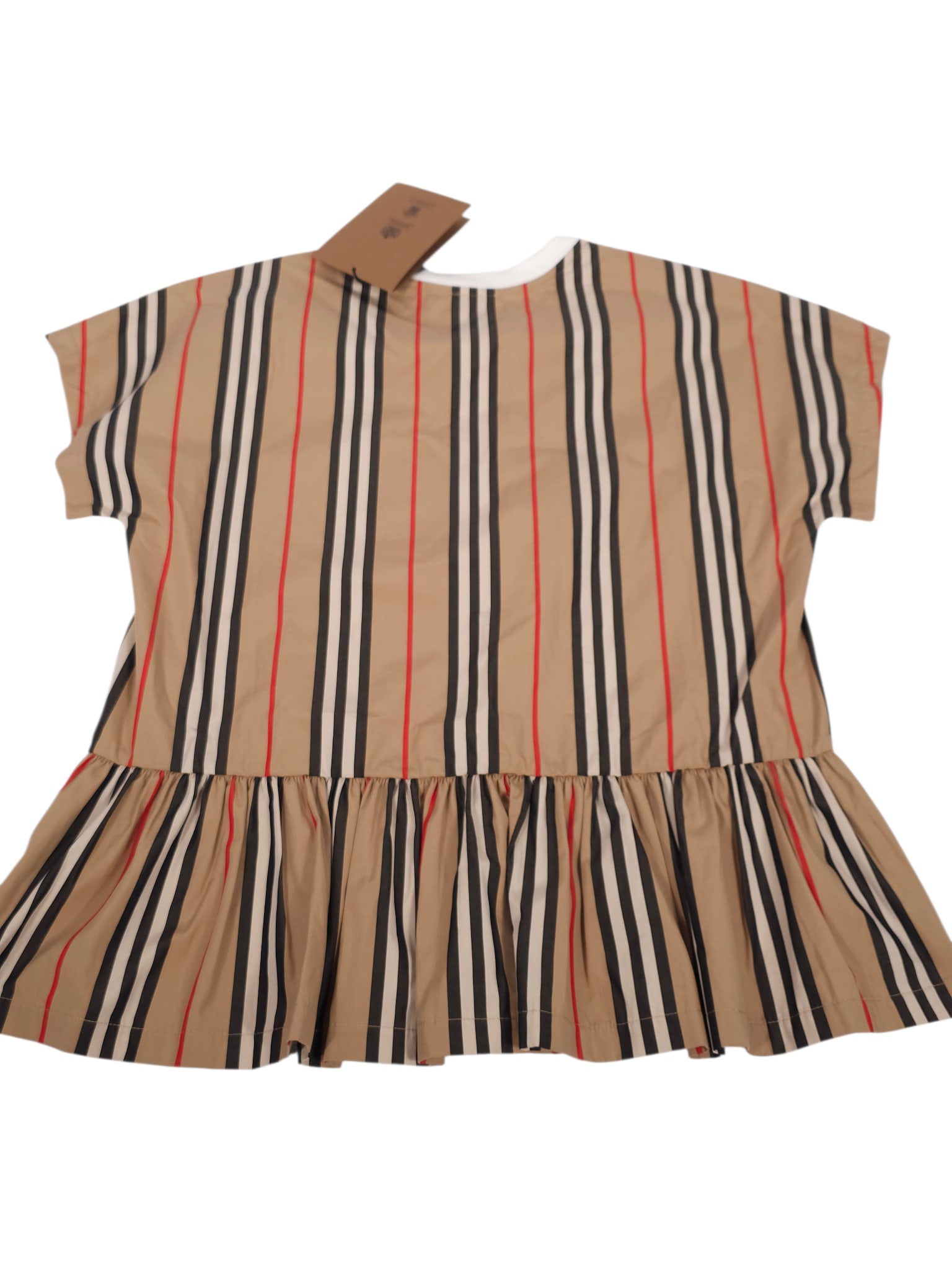 Brand New Burberry Cotton Striped Panel T Shirt With Original Tags (Girls): Brand New Burberry Cotton Striped Panel T Shirt With Original Tags (Girls)BY REGISTERING FOR THIS SALE AND BIDDING ON ANY ITEM, ALL BIDDERS ARE ENTERING INTO A CONTRACT AND AGREE TO ABIDE BY AND ACCEP