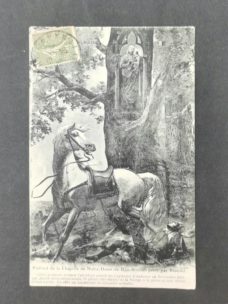 A vintage black and white postcard from Europe: Size:/. Condition: Good used condition. Provenance: From Philadelphia PA estate. In house shipping is available for this item. All the items AS IS, please join the auction preview for the condition De