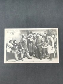 An old postcard with French characters