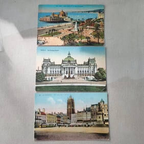 A set of old European postcards