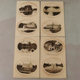 A group of old postcards about the "Castle of Rambouillet, France" in Europe at the end of the 19th