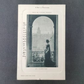 A late 19th century postcard depicting a human figure.