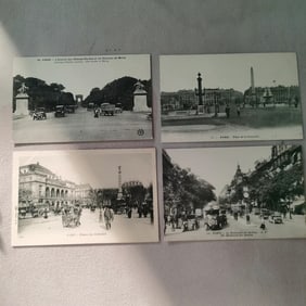 A set of architectural postcards from the late 19th century Europe