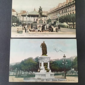 A set of postcards on European architecture from the late 19th century