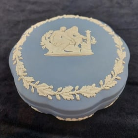 Wedgwood Jasperware Blue Trinket Box