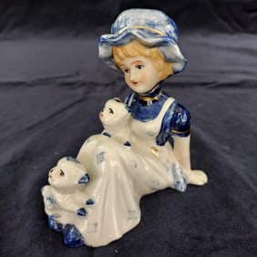Vintage porcelain girl figurine