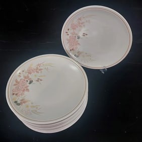 Set of 6 Boots Hedge Rose Dinner Plates