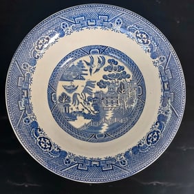 W Adams & Sons Blue Willow Serving Bowl