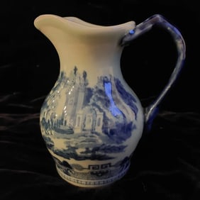 Vintage Flow Blue Ironstone Victoria Ware Jug