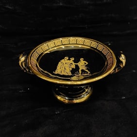 Kinroys Black & Gold 24K Gold Dish