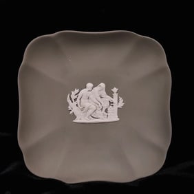 Green Wedgwood Jasperware pin tray