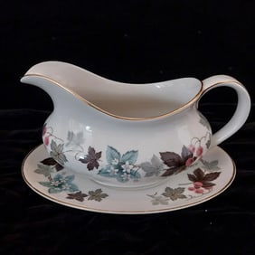 Vintage Royal Doulton Camelot Gravy Boat & Saucer Set