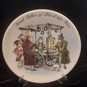 Street Seller of Hot Elder Tea collectible plate