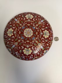 Chinese Enameled Famille Rose Porcelain Large Box