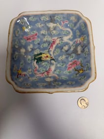Chinese Famille Rose Porcelain Dragon Plate