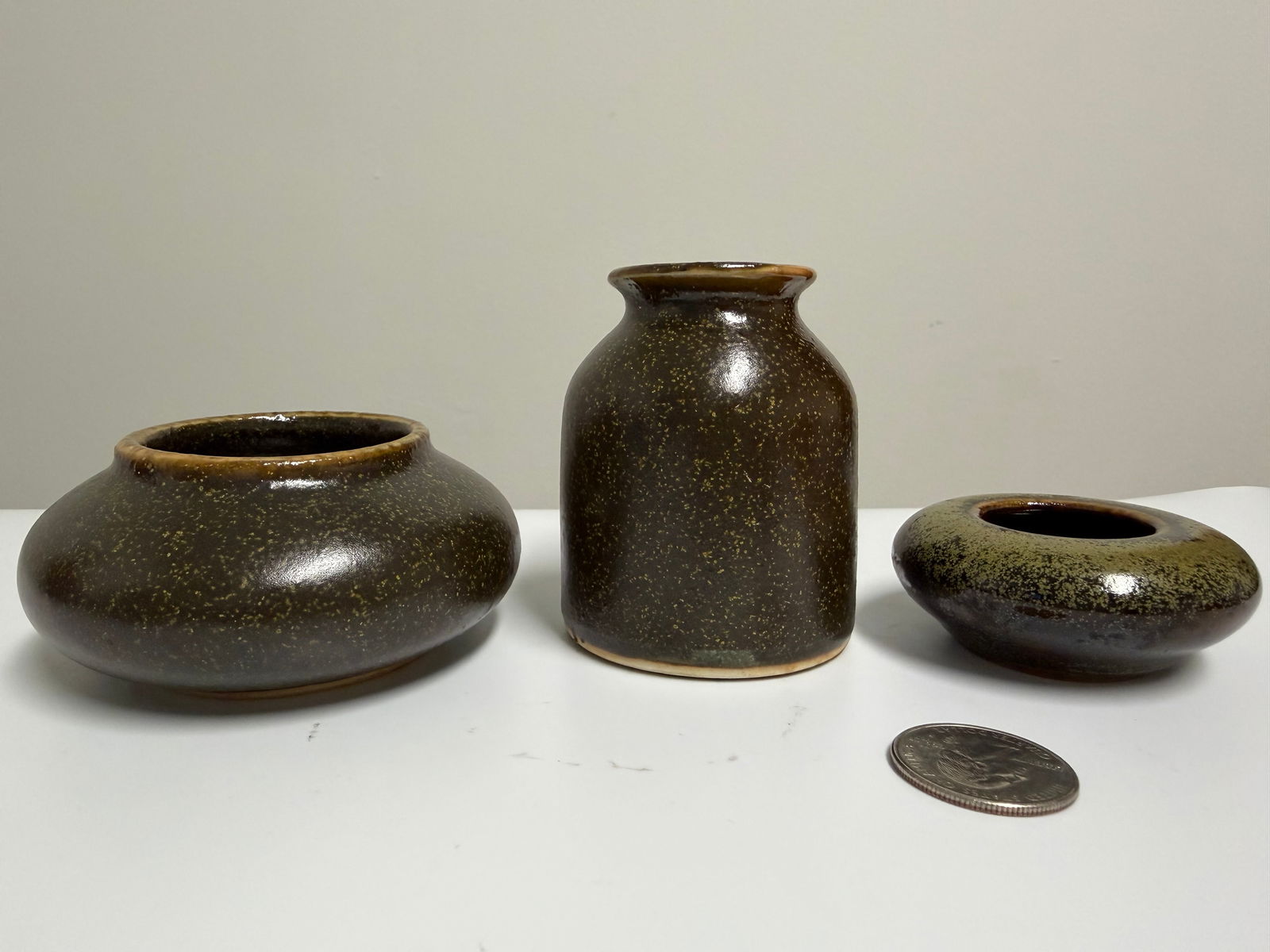 Set Of 3 Glazed Porcelain China Water Pots (1 of 7)