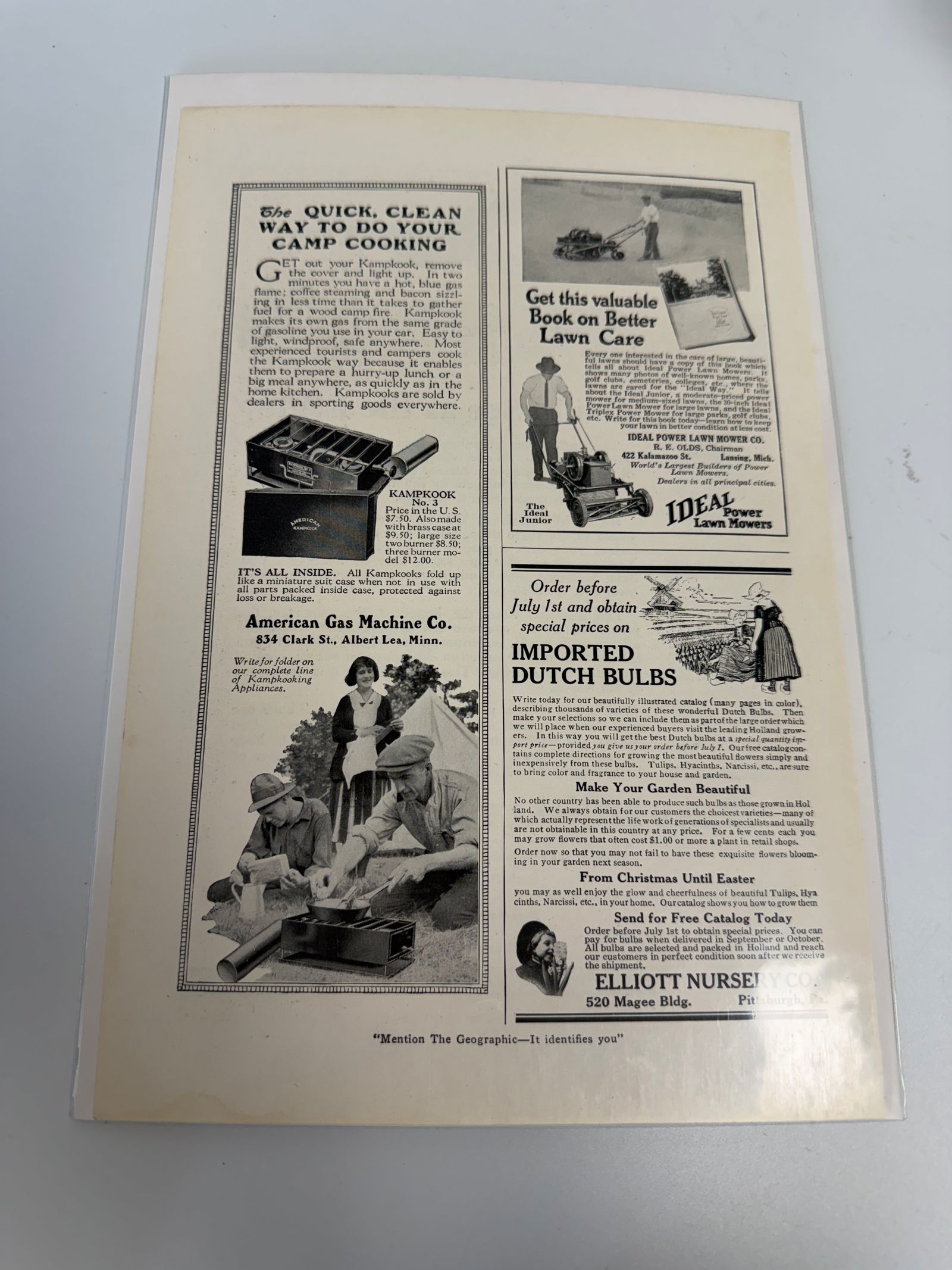 vintage lawn care ad: Dimension: / , please note Due to manual measurement, dimensions may vary. Condition: Good used condition, please note buyers are obligated to come to the site to inspect the condition and details of