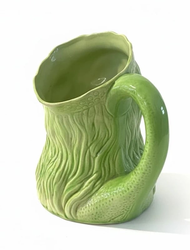 Vintage Royal Alumina Mermaid Character Jug - Green Glaze: Dimension: 6 inches, please note Due to manual measurement, dimensions may vary. Condition: Good used condition, please note buyers are obligated to come to the site to inspect the condition and detai