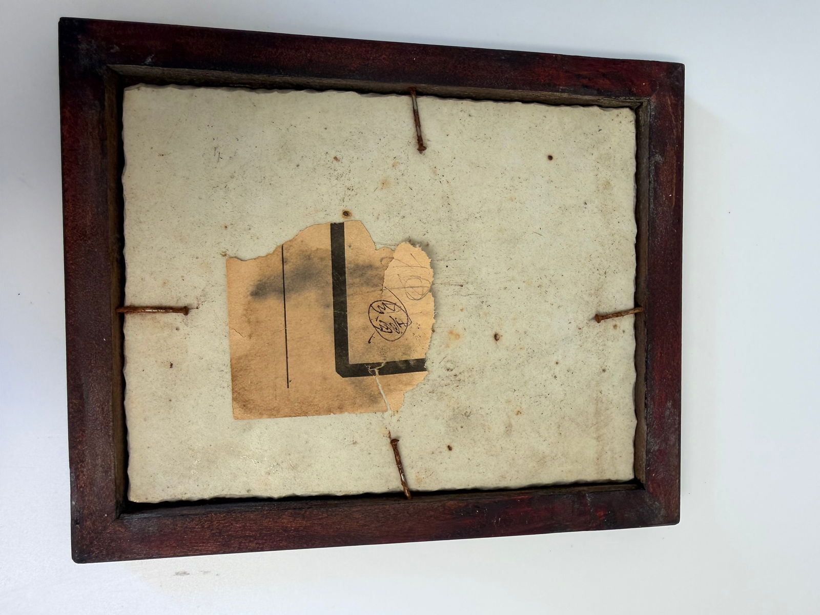 Chinese enameled famille rose scholar plaque framed - 3