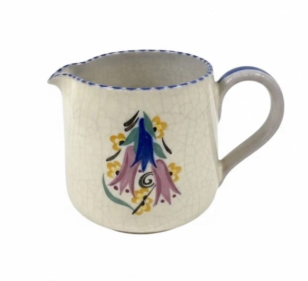 Antique Art Deco Poole Pottery Jug: Dimension: 5 inches , please note Due to manual measurement, dimensions may vary. Condition: Good used condition, please note buyers are obligated to come to the site to inspect the condition and