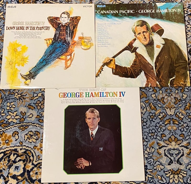 George Hamilton IV Vinyl LP Bundle - 3 Classic Albums: Dimension: / , please note Due to manual measurement, dimensions may vary. Condition: Good used condition, please note buyers are obligated to come to the site to inspect the condition and details of