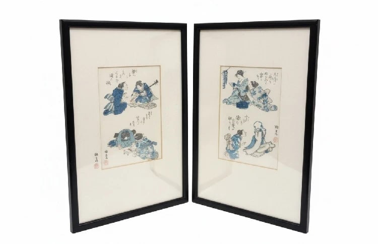 Two Japanese Edo Period Woodblock Prints (1 of 2)