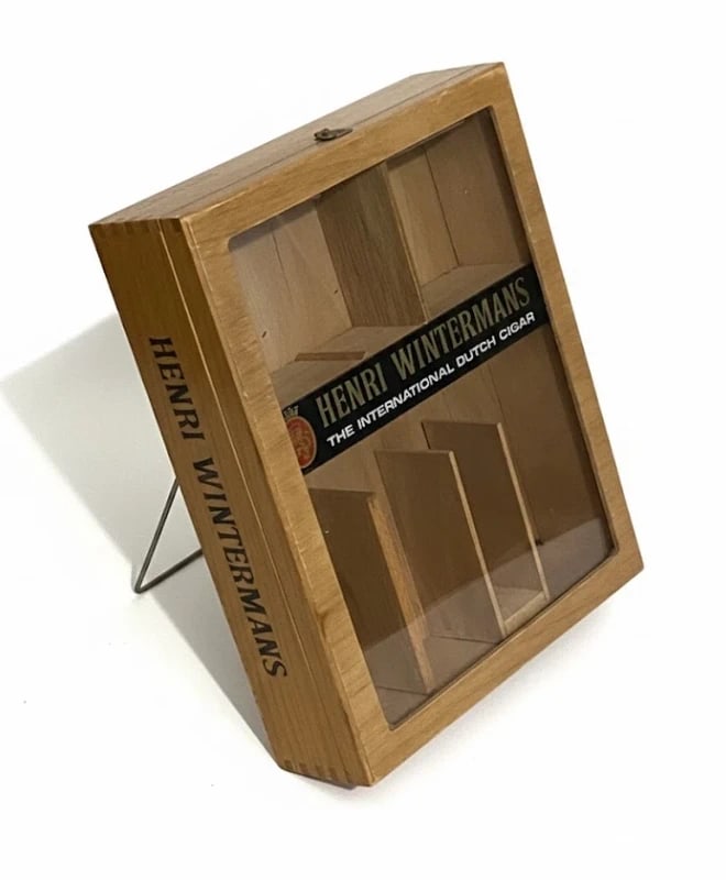 Vintage Henri Wintermans Wooden Cigar Shop Display Cabinet: Dimension: 10 inch / 25.4 cm , please note Due to manual measurement, dimensions may vary. Condition: Good used condition, please note buyers are obligated to come to the site to inspect the