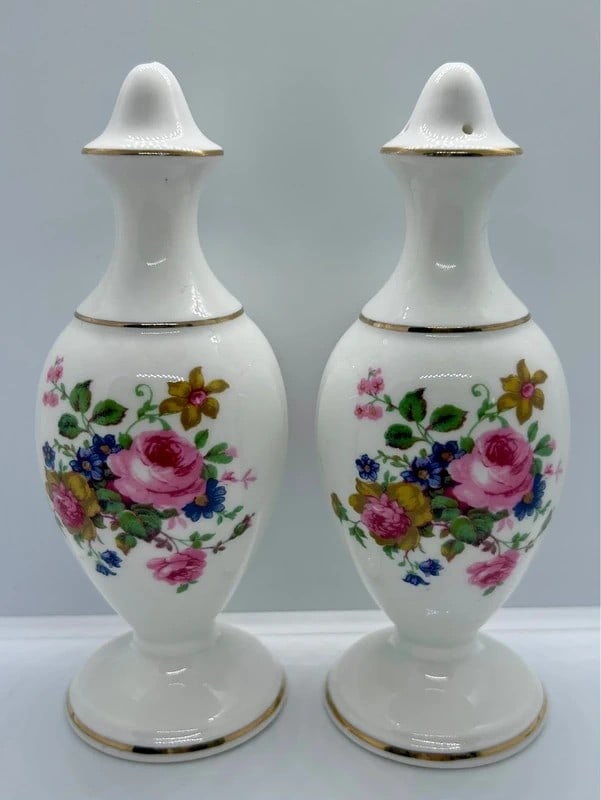 Reclaimed Vintage Pretty Bone China Cruet Set (1 of 3)