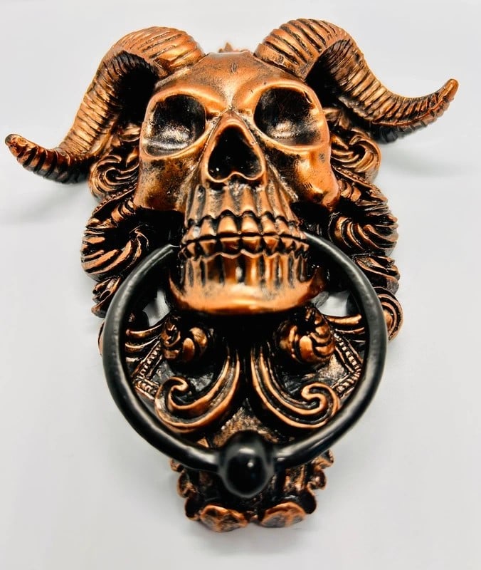 Steampunk/Goth Resin Decorative Door: Dimension: tall 6 inches. , please note Due to manual measurement, dimensions may vary. Condition: Good used condition, please note buyers are obligated to come to the site to inspect the condition an
