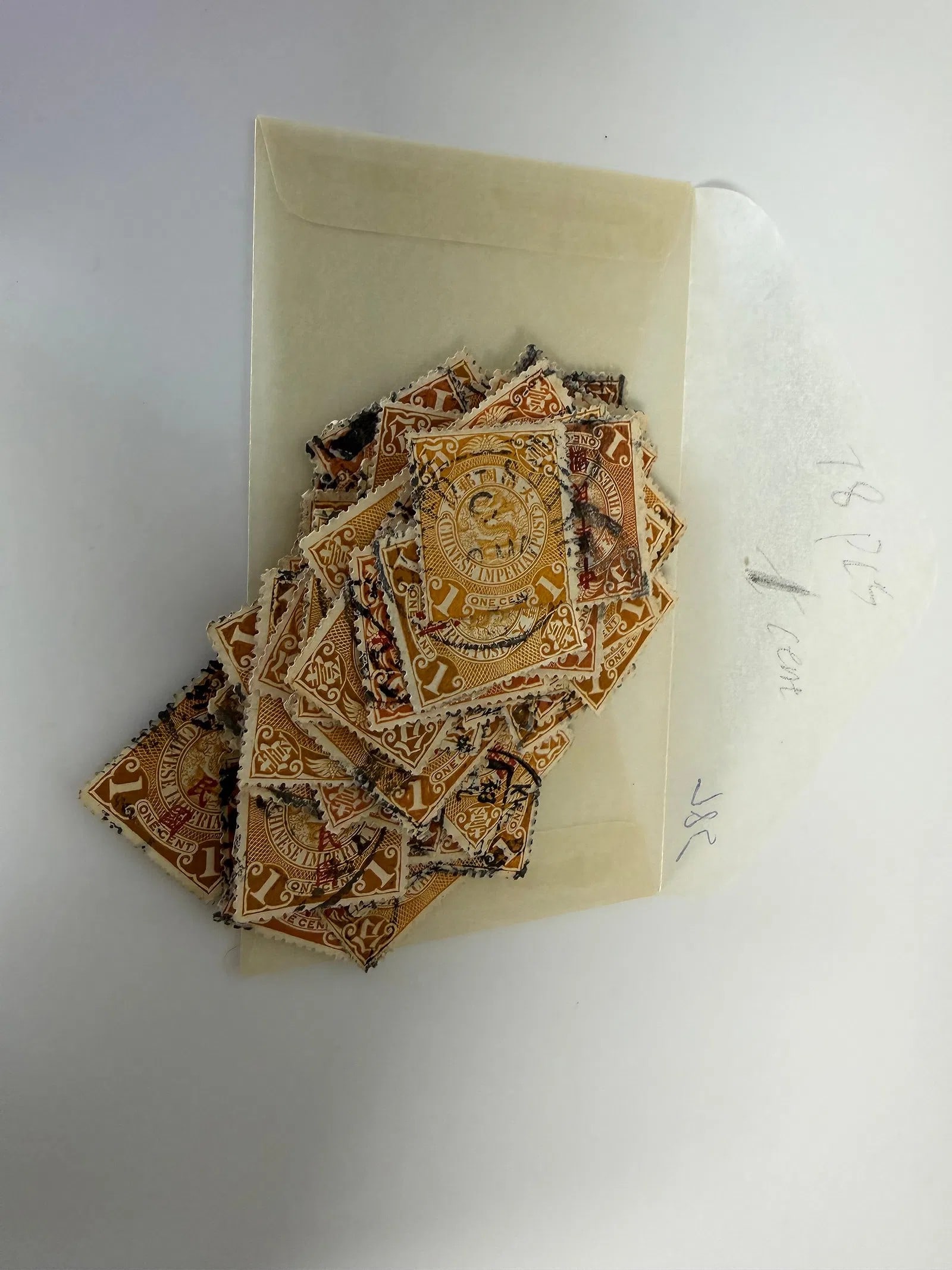 Set Of 78 Chinese 1 cent Stamps: Dimension: / , please note Due to manual measurement, dimensions may vary. Condition: Good used condition, please note buyers are obligated to come to the site to inspect the condition and details of